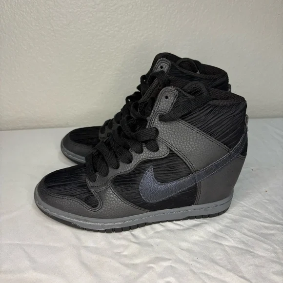 Nike Dunk Sky High black Metallic hematite Women's 6 - Picture 4 of 6